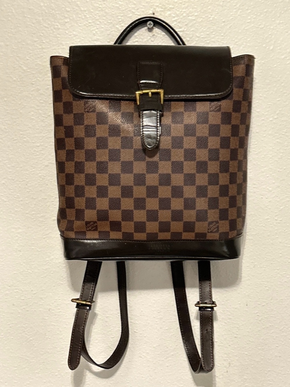 READ DESCRIPTION❗️LOUIS VUITTON Soho Backpack Damier Ebene VTG (Model N51132)